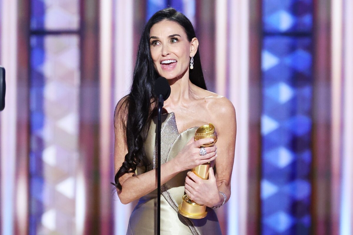 Demi Moore a 2025-ös Golden Globe-gálán