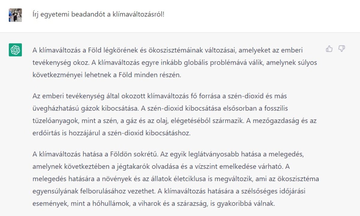 Egyetemi beadandó a klímaváltozásról? Nem akadály!