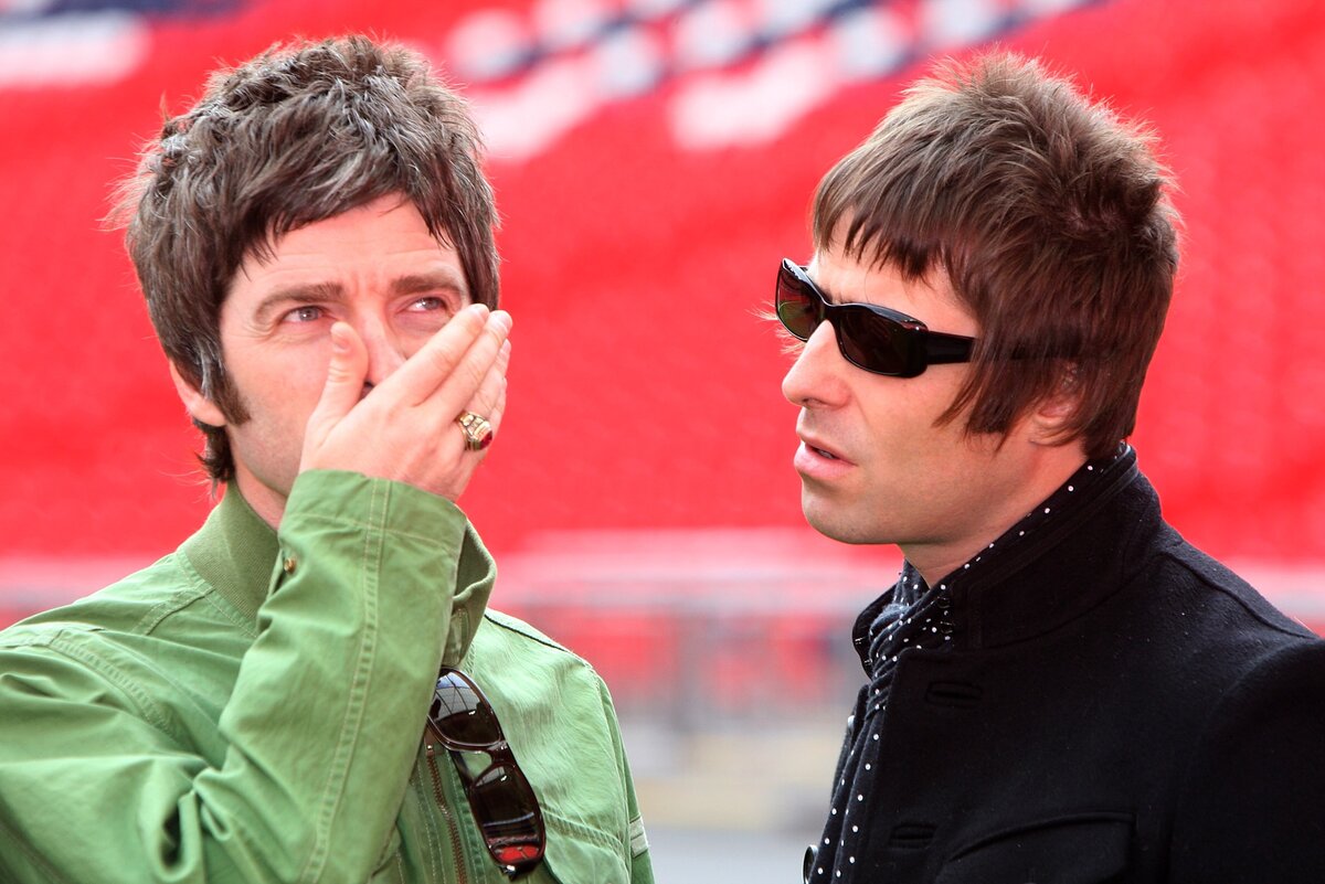 Noel és Liam Gallagher 2008-ban a Wembley-ben