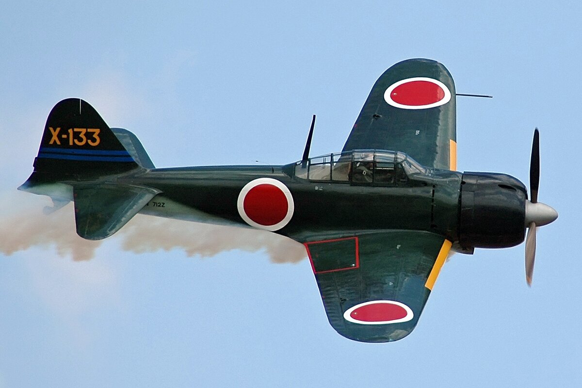 A Mitsubishi A6M3 Zero 22-es modell, amelyhez a Miyazaki Airplane gyártott alkatrészeket.