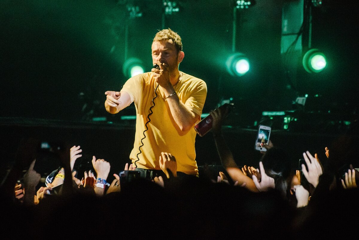 Damon Albarn a Gorillaz 2018-as Sziget-koncertjén