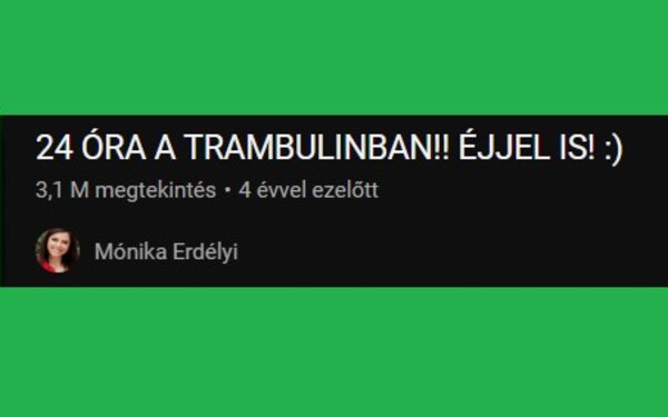 Egyértelmű, hogy a trambulinban. 