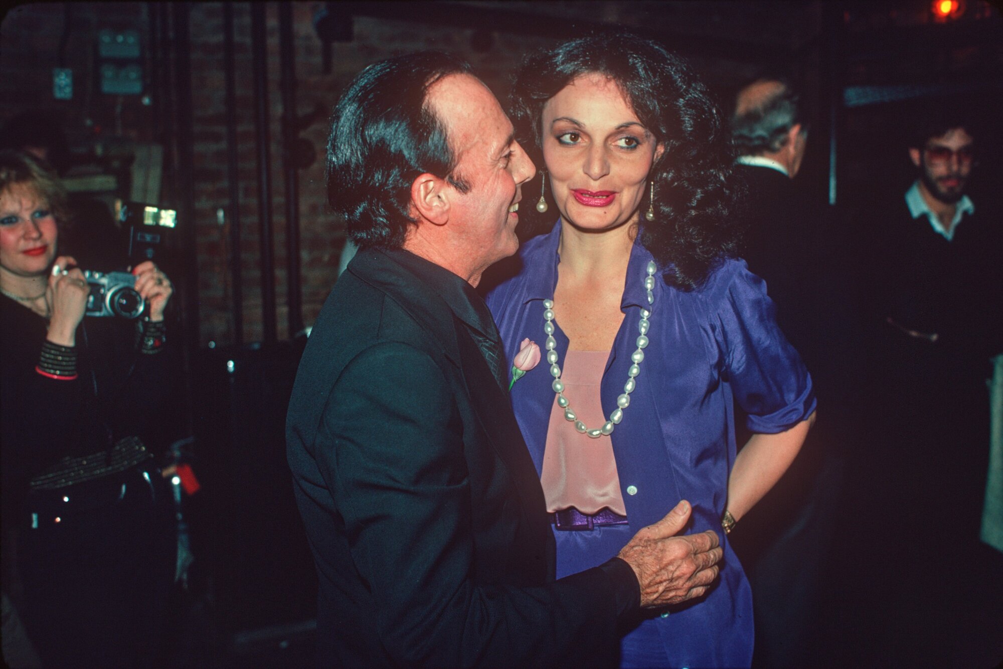 Francesco Scavullo fotós és Diane von Furstenberg divattervező.