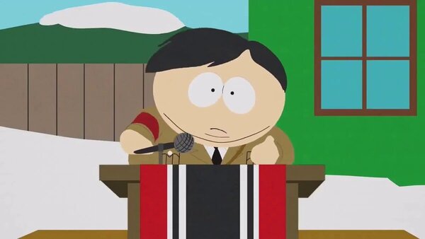 Az egyik epizódban Eric Cartman a náci Adolf Hitlernek öltözik, és gyűlést hív össze, ahol megnéznek egy filmet. Melyiket?