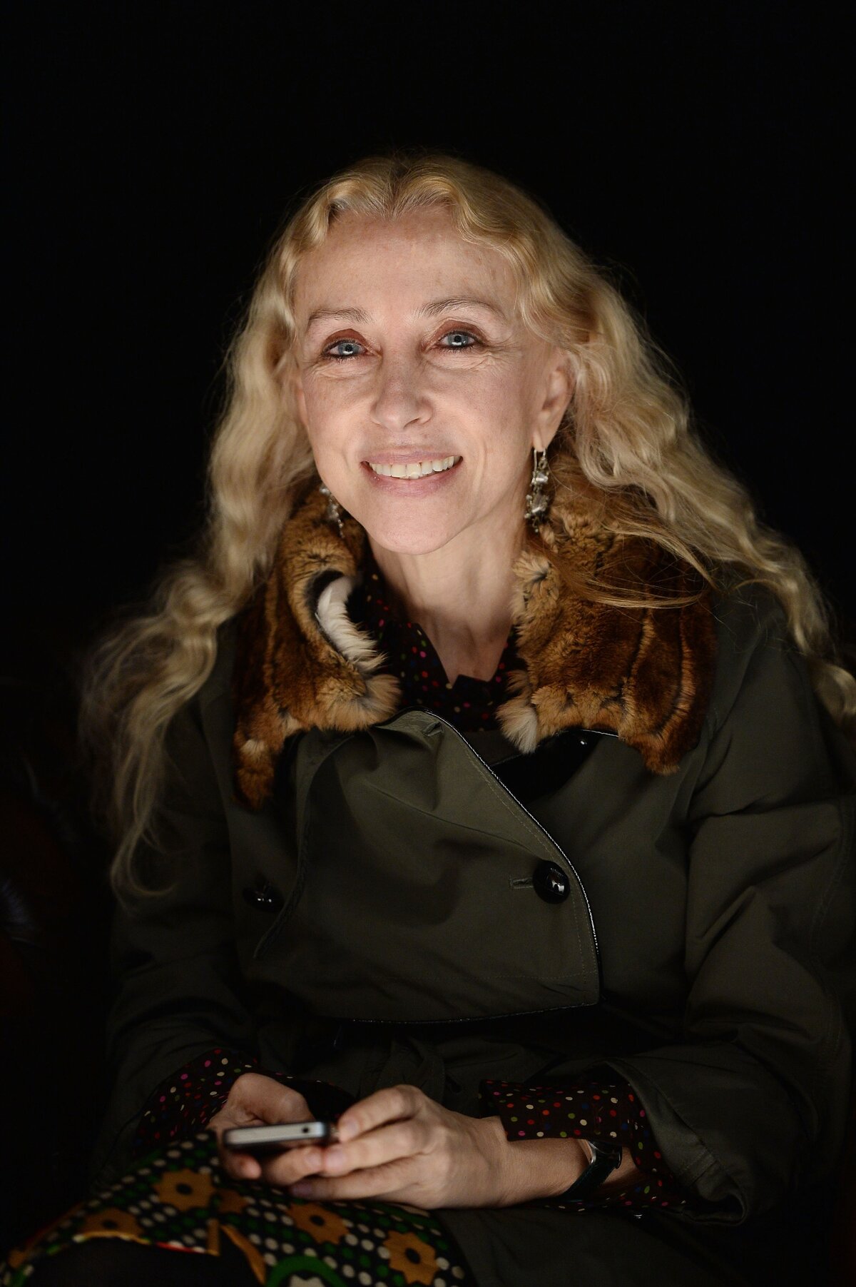 Franca Sozzani részt vesz a Roberto Cavalli bemutatóján a Milánói Divathéten, a 2014-es őszi/téli férfi divatbemutatón.