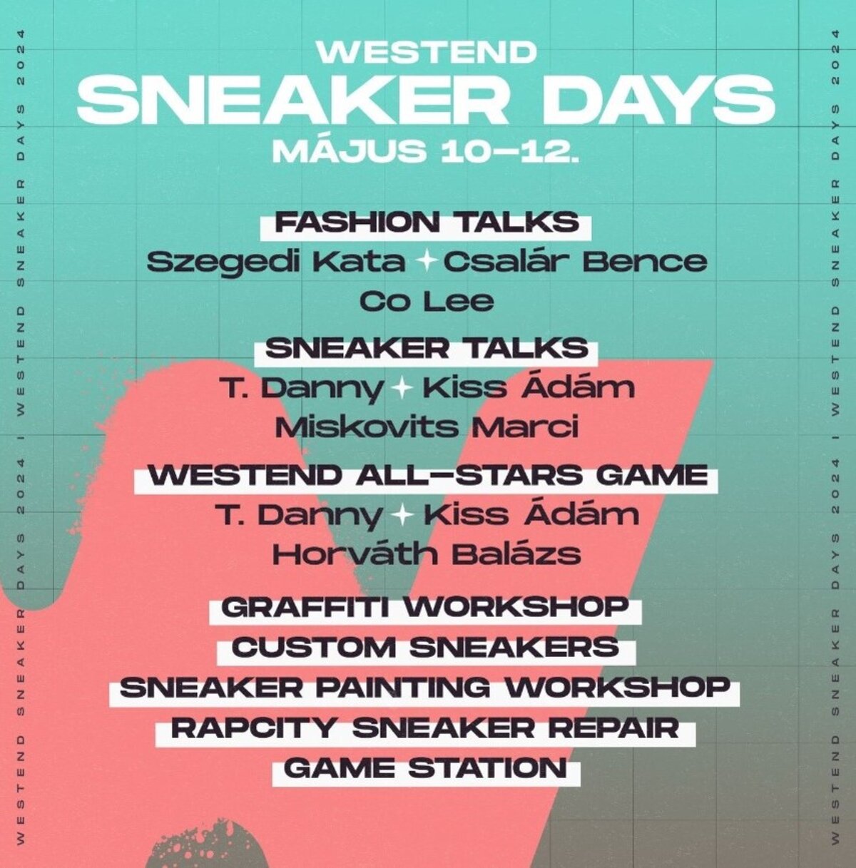 A Westend Sneaker Days 2024-es programja.