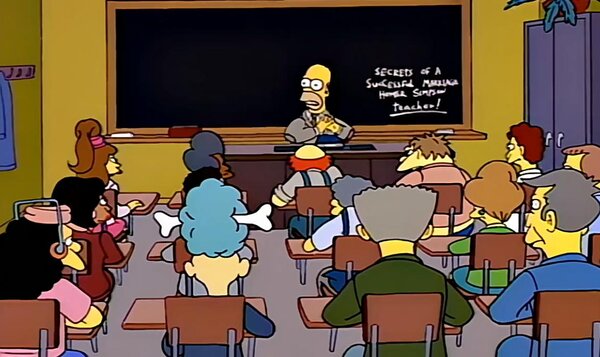 Milyen tantárgyból nem ment át Homer a pótvizsgán, ami miatt nem is érettségizhetett le?