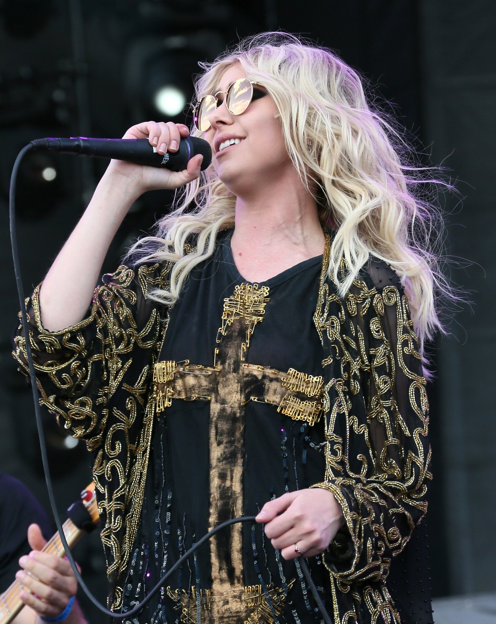Taylor Momsen, a Pretty Reckless énekesnője a színpadon a 2014-es iHeartRadio Music Festival Village-en Las Vegasban, Nevadában 2014. szeptember 20-án.
