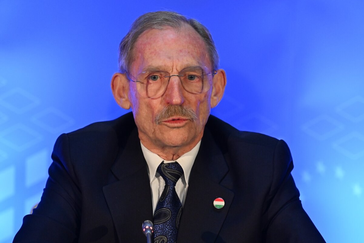 Pintér Sándor belügyminiszter az ötoldalú belügyminiszteri találkozó utáni sajtótájékoztatón Budapesten, a Belügyminisztériumban 2024. november 22-én