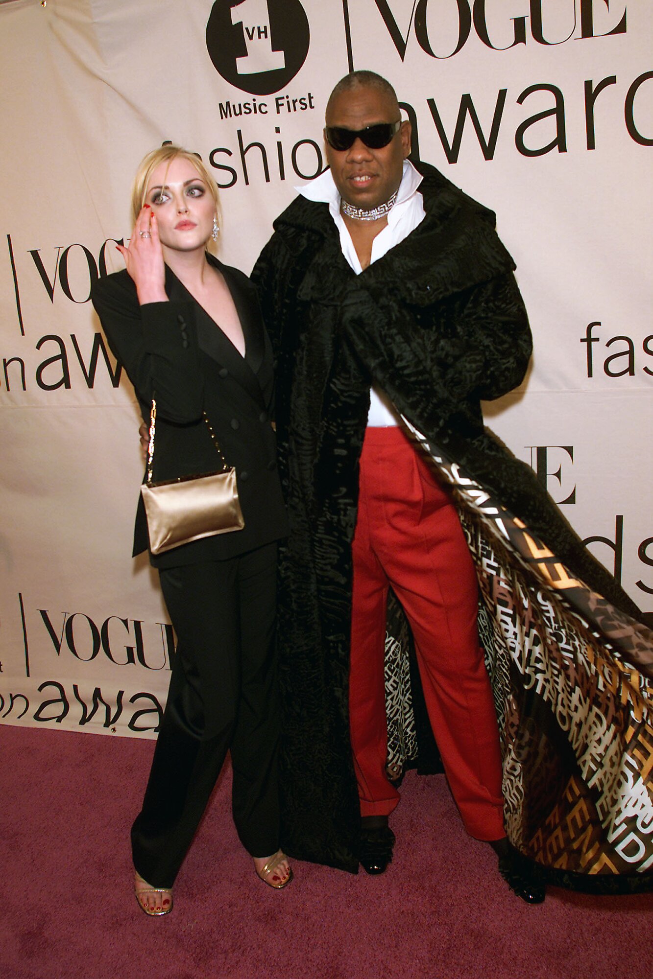Sophie Dahl és Andre Leon Talley a 2000-es VH?1 Vogue Fashion Awards díjátadón a New York-i Madison Square Gardenben. 2000.10.20: Evan Agostini/Getty Images
