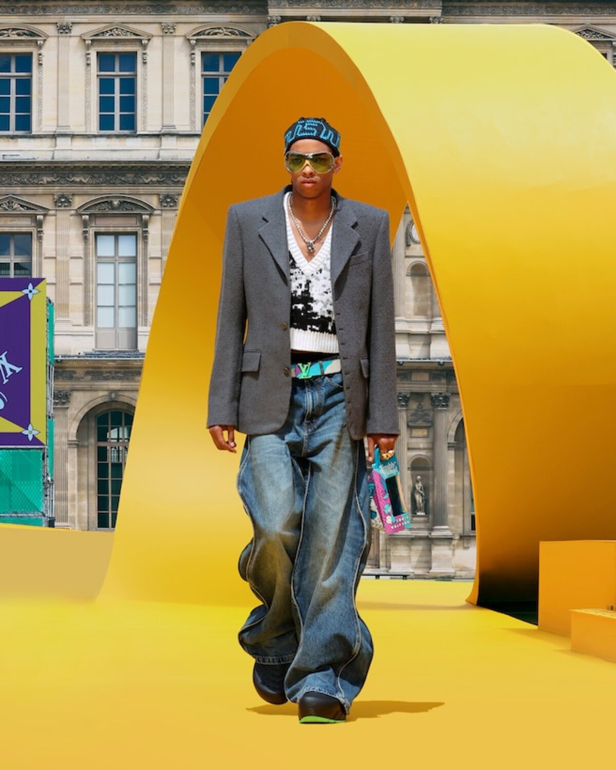 Beggy jeans LV-módra