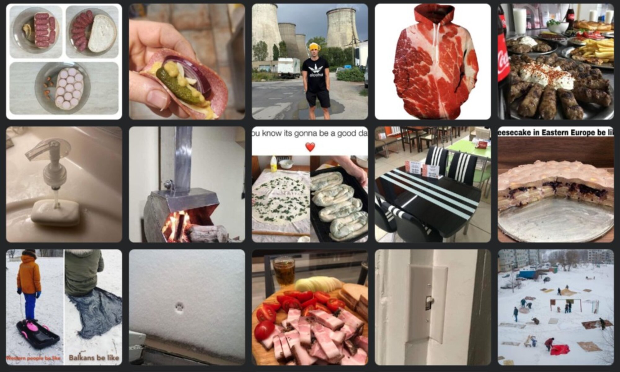 Facebook/ Squatting Slavs In Tracksuits balkáni mémek, szláv mémek