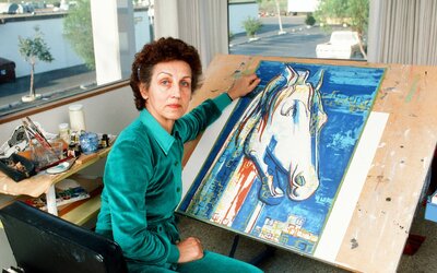 A párizsi Picasso Múzeumban állítják ki Françoise Gilot munkáit, akit a festő megpróbált tönkretenni
