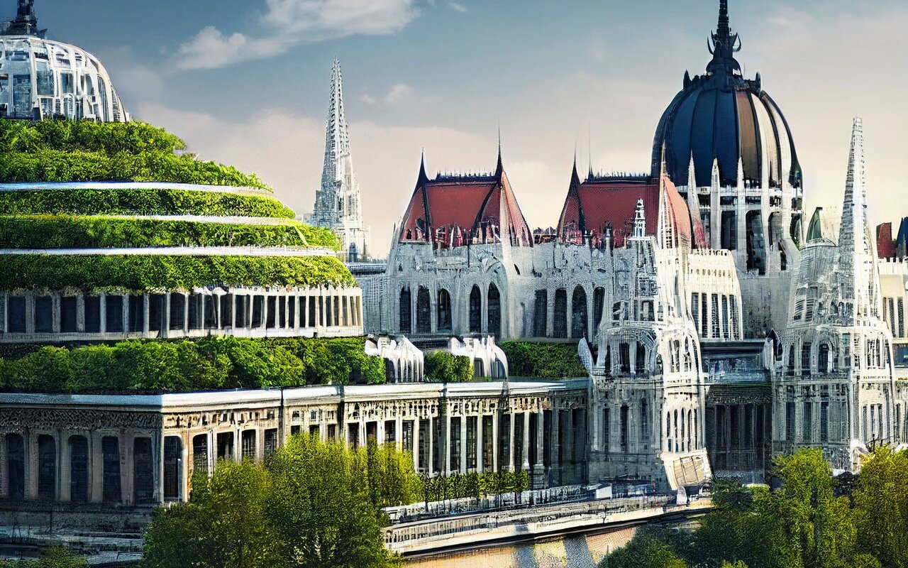 Így nézhetne ki Budapest 2064-ben – A jövő fővárosát alkotta meg képein a We Plants Are Happy Plants zenésze