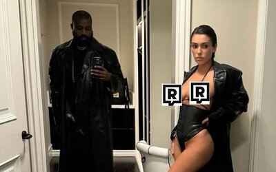 Kanye West random kirakta feleségének melleit az Instagramra