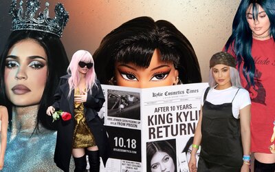 Visszatért Kylie Jenner kék hajú perszónája, King Kylie, a 2010-es évek beauty-időkapszulája