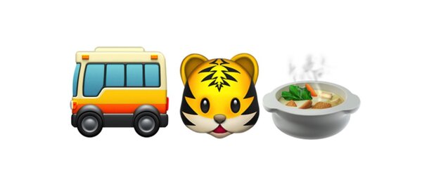 Busz, macska és egy nagy tál gőzölgő paprikás krumpli– kit írnak le az emojik?