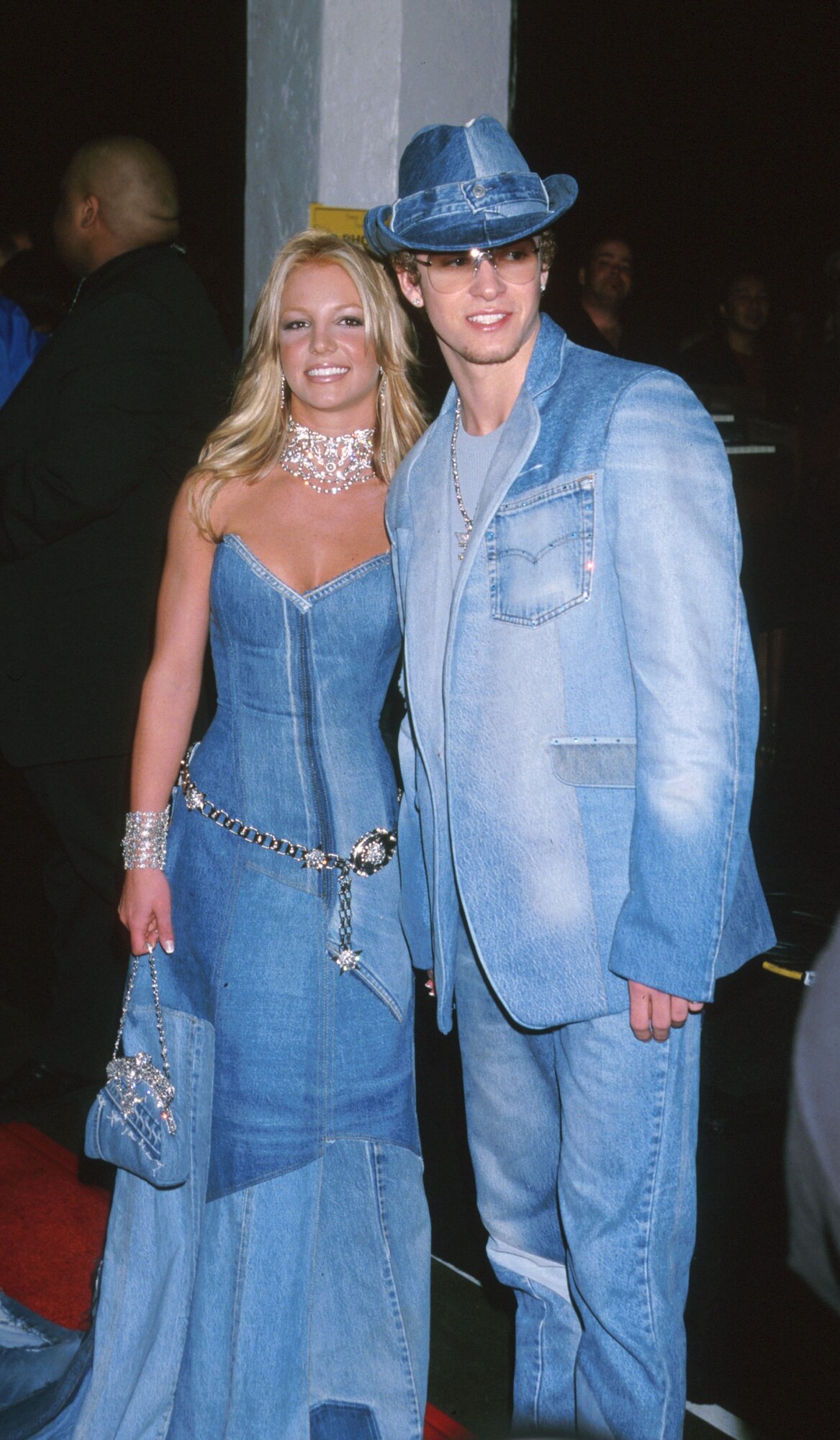 Britney Spears és Justin Timberlake nem bízták a véletlenre: a 2001-es Music Awardson tetőtől talpig farmerbe öltöztek.