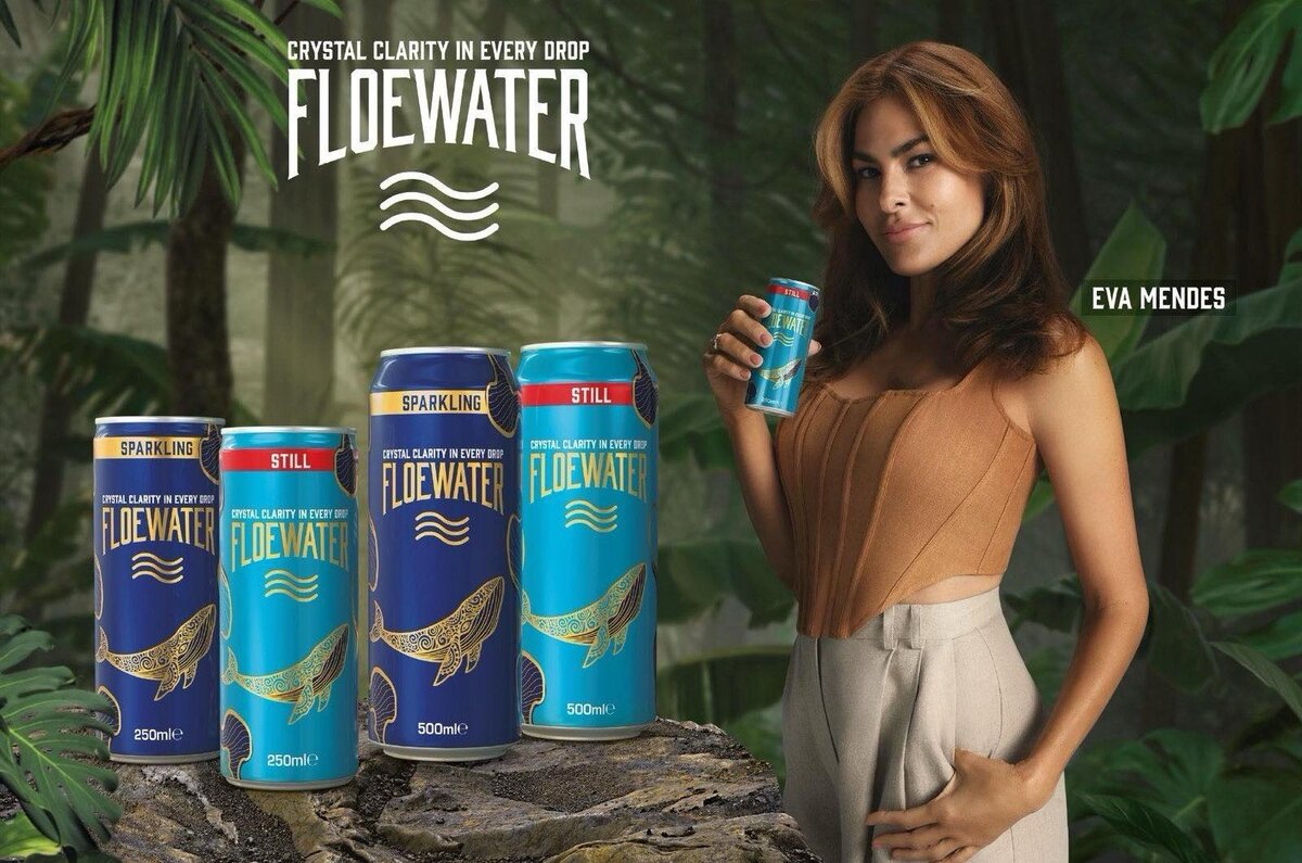 Eva Mendes a FloeWater kampányában