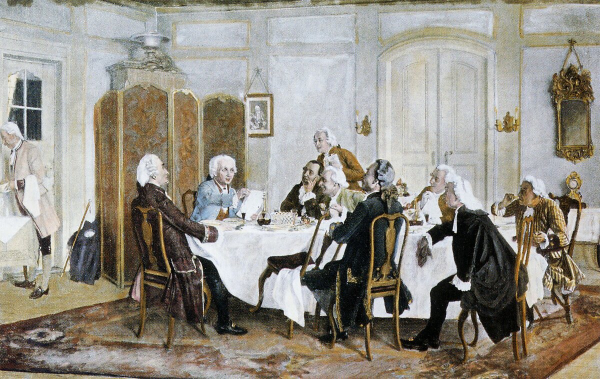 Immanuel Kant és barátai Emil Doerstling 1892/93-as festményén