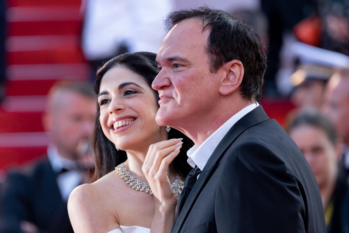 Quentin Tarantino és Daniella Pick a 2023-as cannes-i filmfesztiválon.
