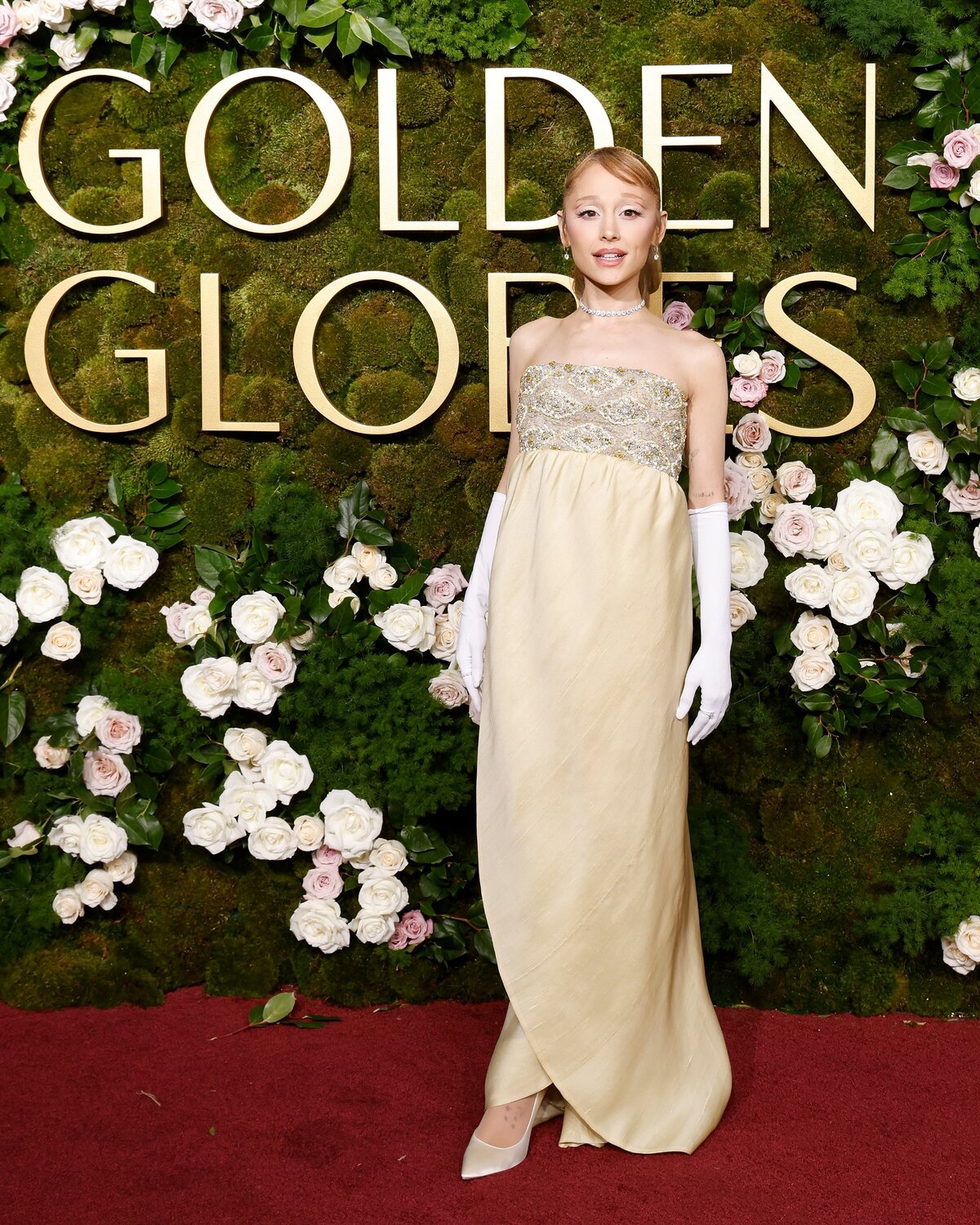 Ariana Grande a 82. Golden Globe Awards díjátadó 2025. január 5-én, in Beverly Hills-ben, Kaliforniában.
