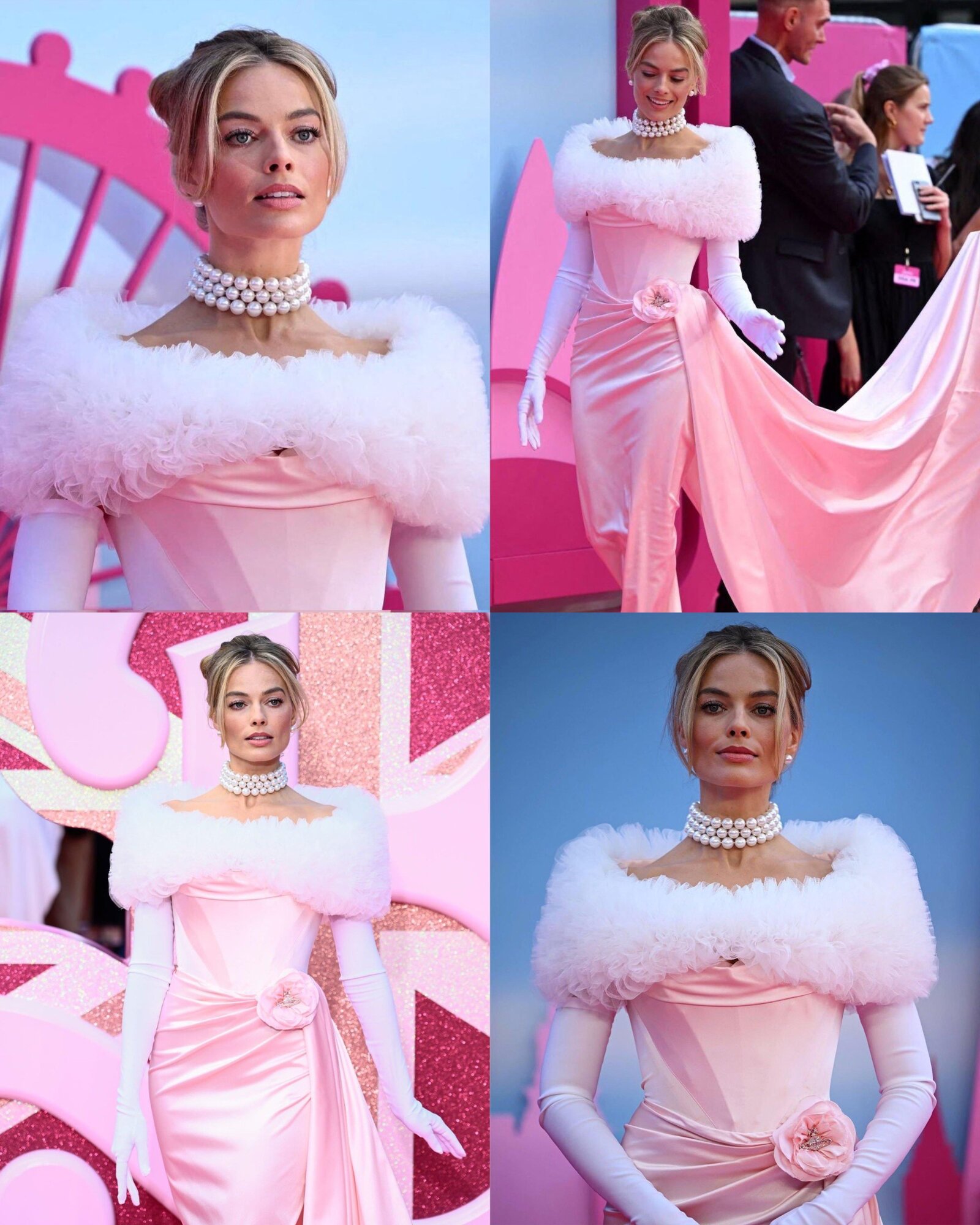 Margot Robbie a Barbie című film sztárja hihetetlenül kreatív szettekkel elevenítette meg az ikonikus babát a pink szőnyegen.