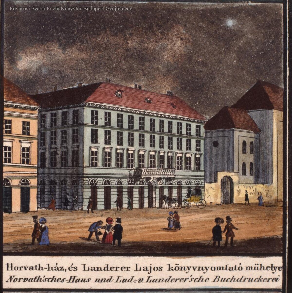 A Landerer nyomda a forradalom idején.
