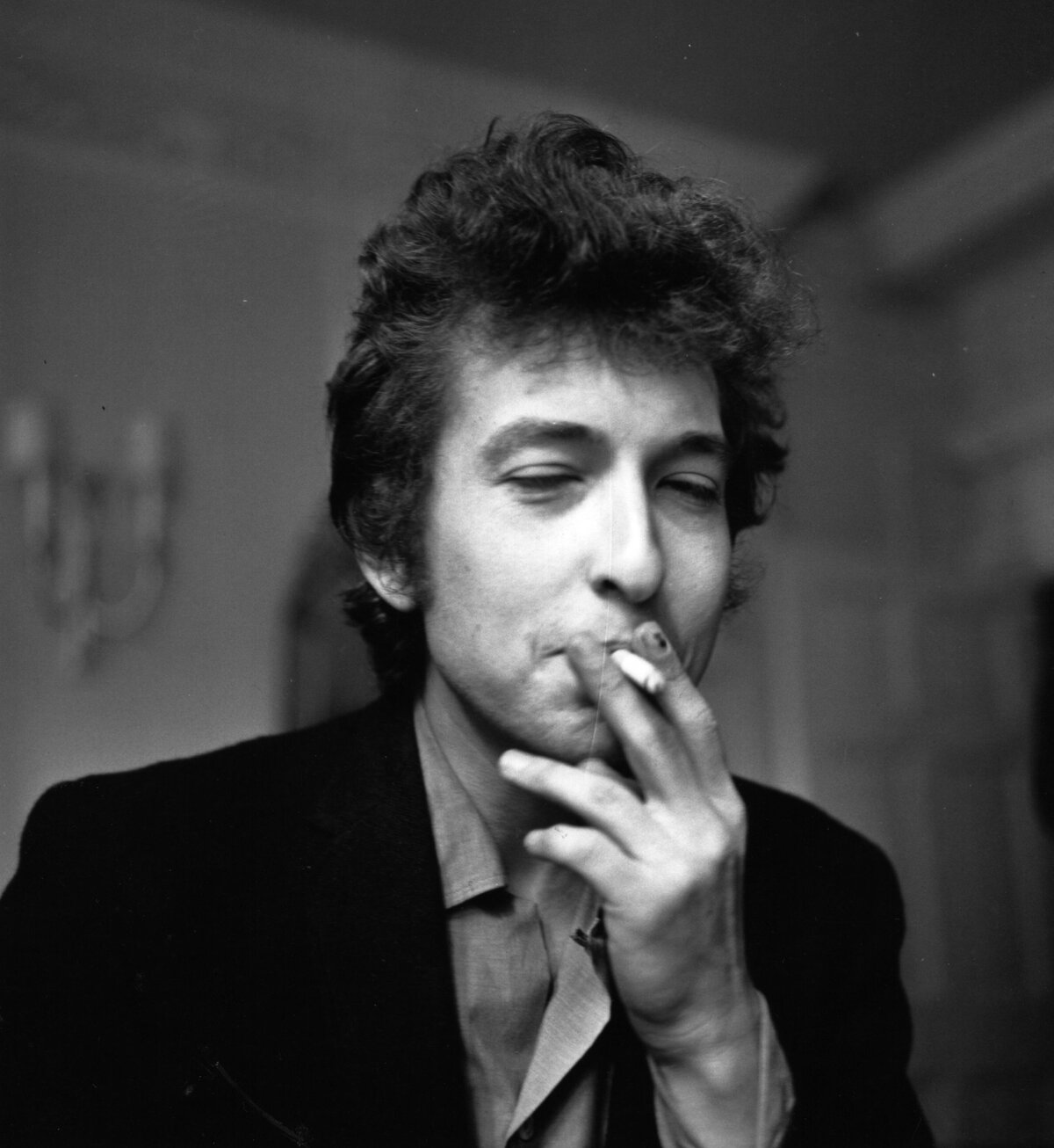 Bob Dylan 1965 áprilisában, egy interjún