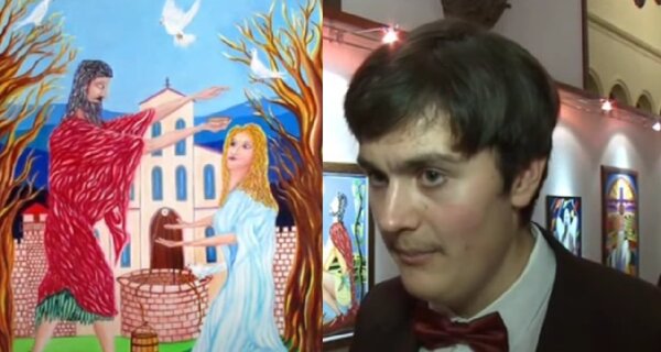 Mi annak a festménynek a neve, amit Vollein Ferenc festő átadott Ferenc pápának?