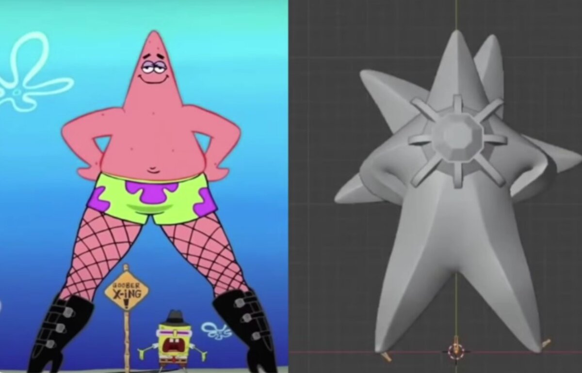 pokemon legends z-a starmie patrick star spongebob spongyabob