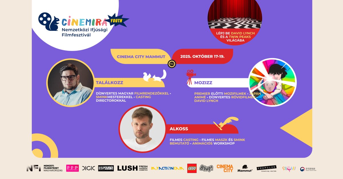 A Cinemira Youth Nemzetközi Ifjúsági Filmfesztivál a tizenhárom év feletti fiatal közönségnek szóló legizgalmasabb rövidfilmek és nagyjátékfilmek otthona. Évente több tucat ország alkotása versenyez nálunk az Aranymókus-díjért, így a fesztivál páratlan lehetőséget nyújt, hogy a nézők megismerjék a kortárs ifjúsági filmgyártás sokszínűségét. A programban óránként induló animációs és élőszereplős filmblokkok, valamint a világ legkiemelkedőbb mozifilmjei várnak.